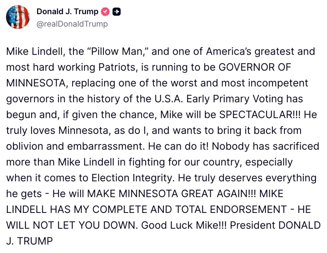 Trump Truth Social Post